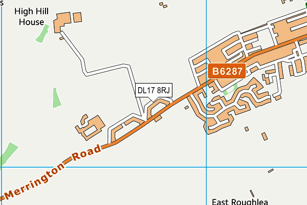 DL17 8RJ map - OS VectorMap District (Ordnance Survey) DL17 8RJ map - OS VectorMap District (Ordnance Survey)
