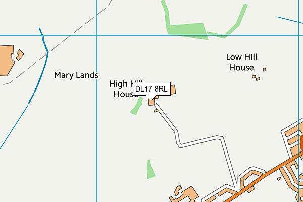 DL17 8RL map - OS VectorMap District (Ordnance Survey) DL17 8RL map - OS VectorMap District (Ordnance Survey)