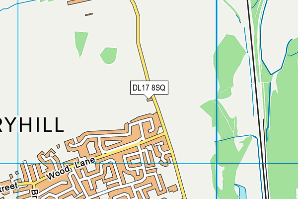 DL17 8SQ map - OS VectorMap District (Ordnance Survey) DL17 8SQ map - OS VectorMap District (Ordnance Survey)