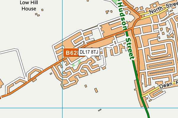 DL17 8TJ map - OS VectorMap District (Ordnance Survey) DL17 8TJ map - OS VectorMap District (Ordnance Survey)