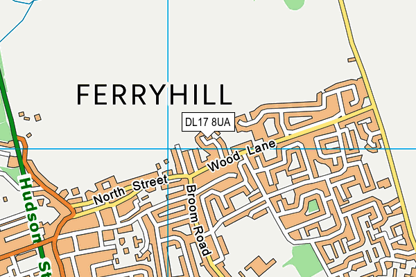 DL17 8UA map - OS VectorMap District (Ordnance Survey) DL17 8UA map - OS VectorMap District (Ordnance Survey)