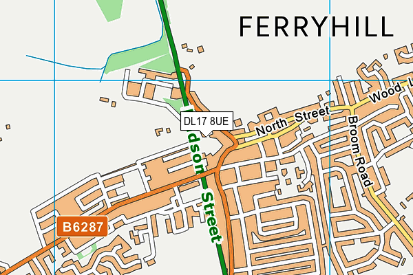 DL17 8UE map - OS VectorMap District (Ordnance Survey) DL17 8UE map - OS VectorMap District (Ordnance Survey)
