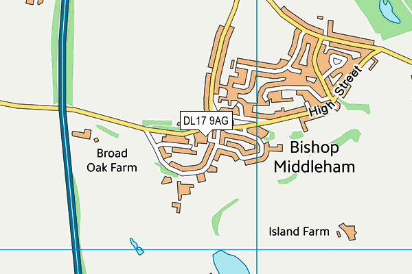 DL17 9AG map - OS VectorMap District (Ordnance Survey) DL17 9AG map - OS VectorMap District (Ordnance Survey)