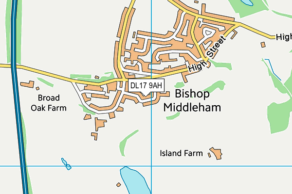 DL17 9AH map - OS VectorMap District (Ordnance Survey) DL17 9AH map - OS VectorMap District (Ordnance Survey)