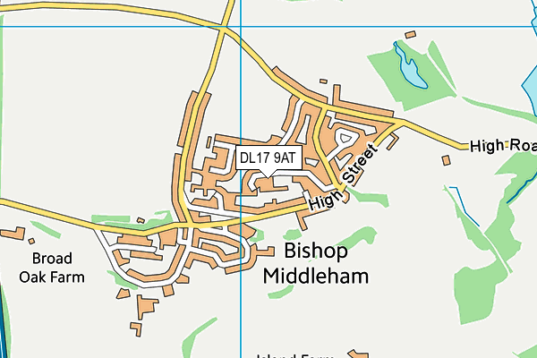 DL17 9AT map - OS VectorMap District (Ordnance Survey) DL17 9AT map - OS VectorMap District (Ordnance Survey)
