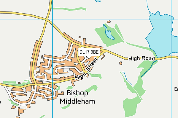 DL17 9BE map - OS VectorMap District (Ordnance Survey) DL17 9BE map - OS VectorMap District (Ordnance Survey)