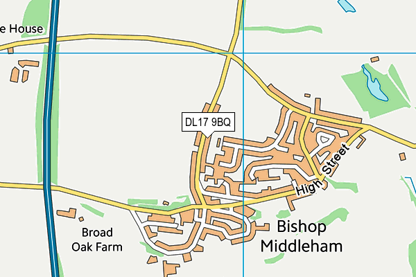 DL17 9BQ map - OS VectorMap District (Ordnance Survey) DL17 9BQ map - OS VectorMap District (Ordnance Survey)