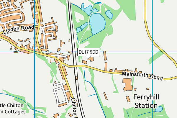 DL17 9DD map - OS VectorMap District (Ordnance Survey) DL17 9DD map - OS VectorMap District (Ordnance Survey)