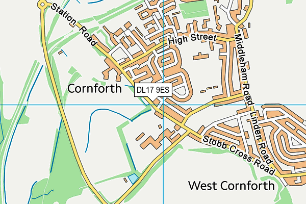 DL17 9ES map - OS VectorMap District (Ordnance Survey) DL17 9ES map - OS VectorMap District (Ordnance Survey)