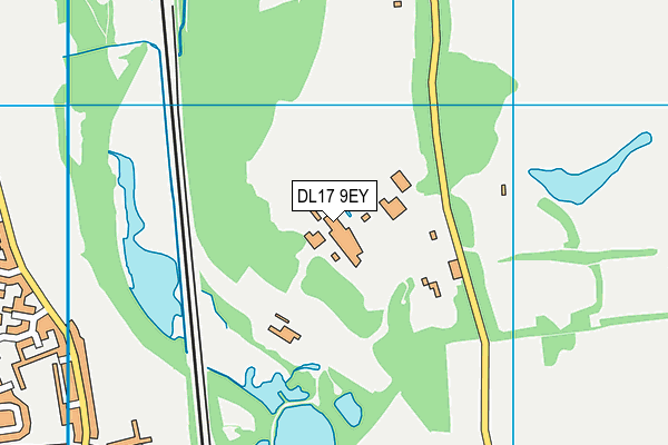 DL17 9EY map - OS VectorMap District (Ordnance Survey) DL17 9EY map - OS VectorMap District (Ordnance Survey)