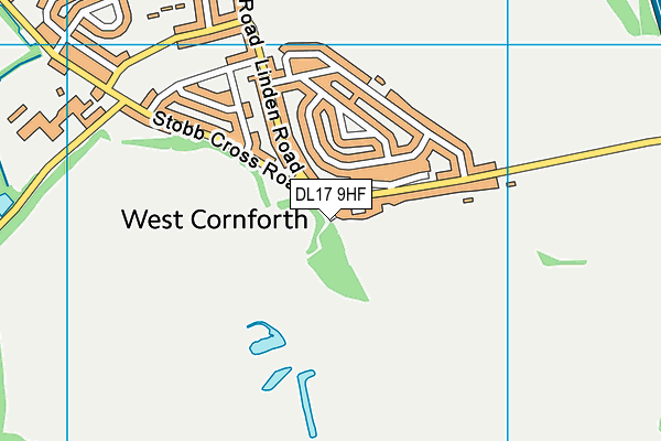 DL17 9HF map - OS VectorMap District (Ordnance Survey) DL17 9HF map - OS VectorMap District (Ordnance Survey)