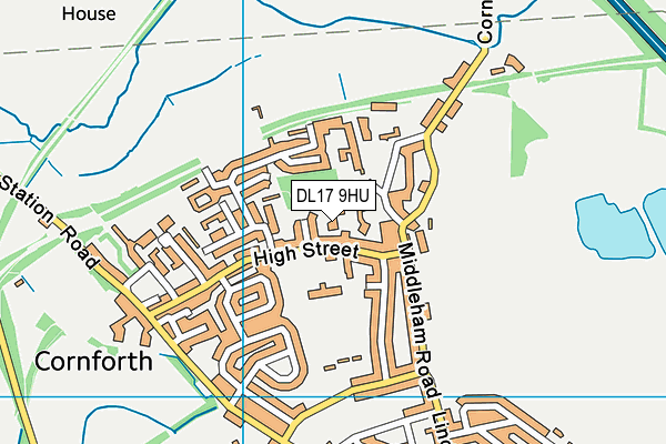 DL17 9HU map - OS VectorMap District (Ordnance Survey) DL17 9HU map - OS VectorMap District (Ordnance Survey)