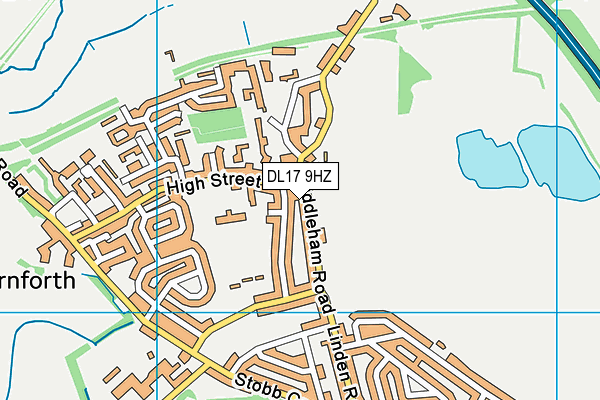 DL17 9HZ map - OS VectorMap District (Ordnance Survey) DL17 9HZ map - OS VectorMap District (Ordnance Survey)