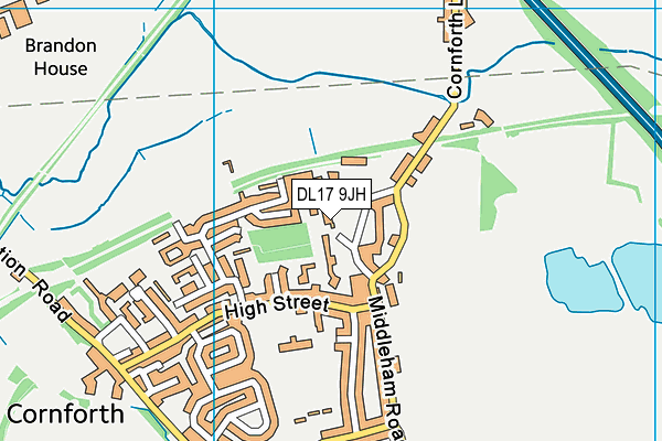 DL17 9JH map - OS VectorMap District (Ordnance Survey) DL17 9JH map - OS VectorMap District (Ordnance Survey)