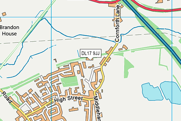 DL17 9JJ map - OS VectorMap District (Ordnance Survey) DL17 9JJ map - OS VectorMap District (Ordnance Survey)
