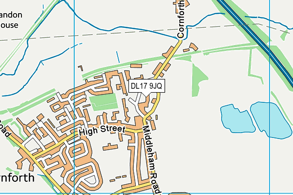 DL17 9JQ map - OS VectorMap District (Ordnance Survey) DL17 9JQ map - OS VectorMap District (Ordnance Survey)