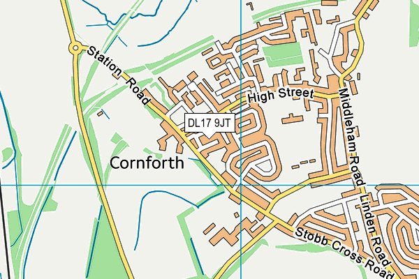 DL17 9JT map - OS VectorMap District (Ordnance Survey) DL17 9JT map - OS VectorMap District (Ordnance Survey)