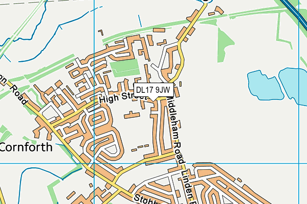 DL17 9JW map - OS VectorMap District (Ordnance Survey) DL17 9JW map - OS VectorMap District (Ordnance Survey)
