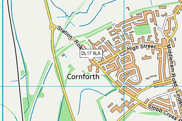 DL17 9LA map - OS VectorMap District (Ordnance Survey) DL17 9LA map - OS VectorMap District (Ordnance Survey)