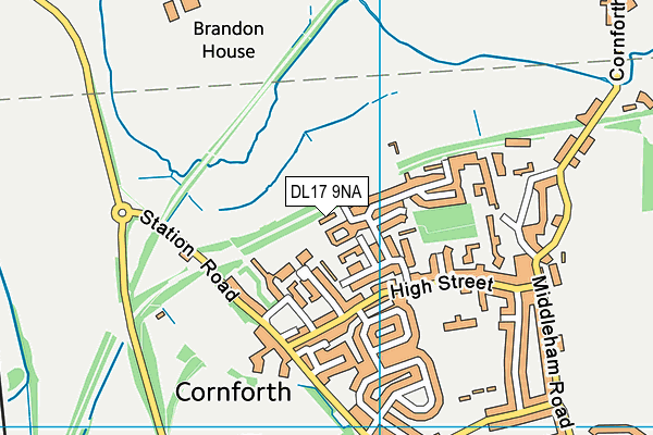 DL17 9NA map - OS VectorMap District (Ordnance Survey) DL17 9NA map - OS VectorMap District (Ordnance Survey)