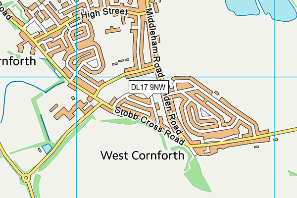 DL17 9NW map - OS VectorMap District (Ordnance Survey) DL17 9NW map - OS VectorMap District (Ordnance Survey)