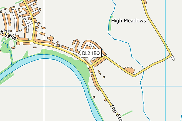 DL2 1BQ map - OS VectorMap District (Ordnance Survey) DL2 1BQ map - OS VectorMap District (Ordnance Survey)