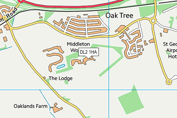 DL2 1HA map - OS VectorMap District (Ordnance Survey) DL2 1HA map - OS VectorMap District (Ordnance Survey)