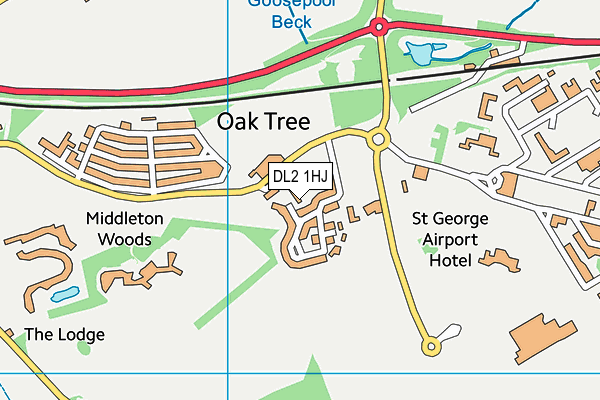DL2 1HJ map - OS VectorMap District (Ordnance Survey) DL2 1HJ map - OS VectorMap District (Ordnance Survey)