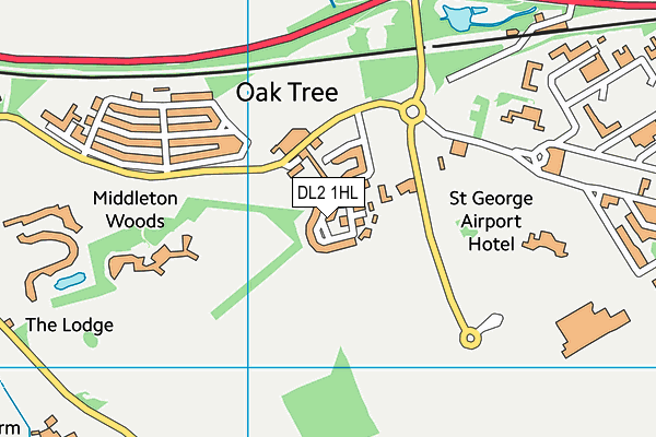 DL2 1HL map - OS VectorMap District (Ordnance Survey) DL2 1HL map - OS VectorMap District (Ordnance Survey)