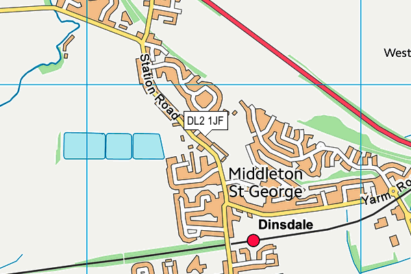 DL2 1JF map - OS VectorMap District (Ordnance Survey) DL2 1JF map - OS VectorMap District (Ordnance Survey)