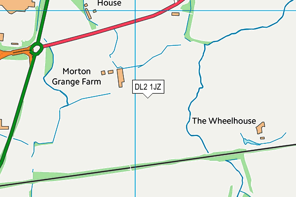 DL2 1JZ map - OS VectorMap District (Ordnance Survey) DL2 1JZ map - OS VectorMap District (Ordnance Survey)