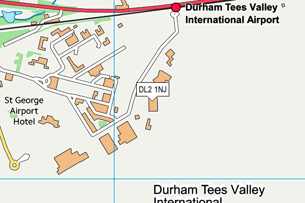 DL2 1NJ map - OS VectorMap District (Ordnance Survey) DL2 1NJ map - OS VectorMap District (Ordnance Survey)