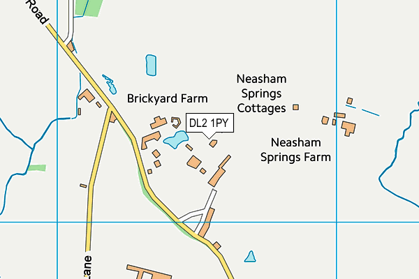 DL2 1PY map - OS VectorMap District (Ordnance Survey) DL2 1PY map - OS VectorMap District (Ordnance Survey)