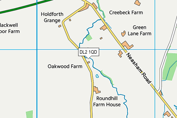 DL2 1QD map - OS VectorMap District (Ordnance Survey) DL2 1QD map - OS VectorMap District (Ordnance Survey)