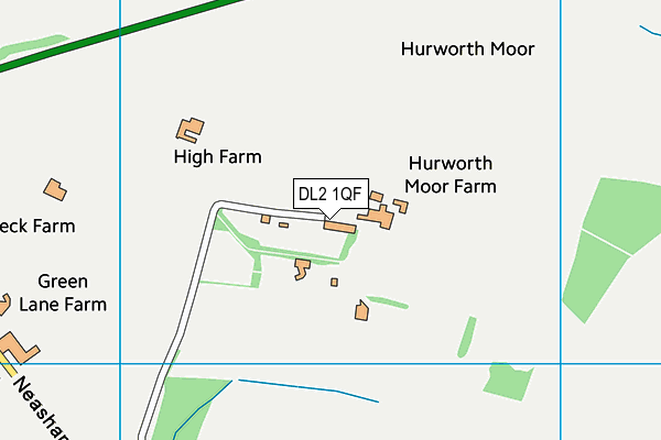 DL2 1QF map - OS VectorMap District (Ordnance Survey) DL2 1QF map - OS VectorMap District (Ordnance Survey)