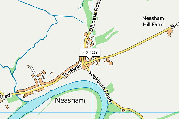 DL2 1QY map - OS VectorMap District (Ordnance Survey) DL2 1QY map - OS VectorMap District (Ordnance Survey)