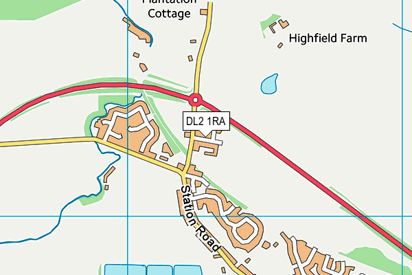 DL2 1RA map - OS VectorMap District (Ordnance Survey) DL2 1RA map - OS VectorMap District (Ordnance Survey)