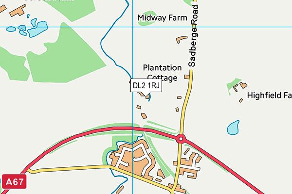 DL2 1RJ map - OS VectorMap District (Ordnance Survey) DL2 1RJ map - OS VectorMap District (Ordnance Survey)