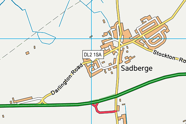 DL2 1SA map - OS VectorMap District (Ordnance Survey) DL2 1SA map - OS VectorMap District (Ordnance Survey)