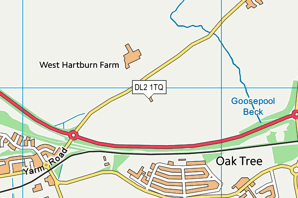 DL2 1TQ map - OS VectorMap District (Ordnance Survey) DL2 1TQ map - OS VectorMap District (Ordnance Survey)