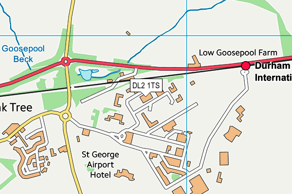 DL2 1TS map - OS VectorMap District (Ordnance Survey) DL2 1TS map - OS VectorMap District (Ordnance Survey)