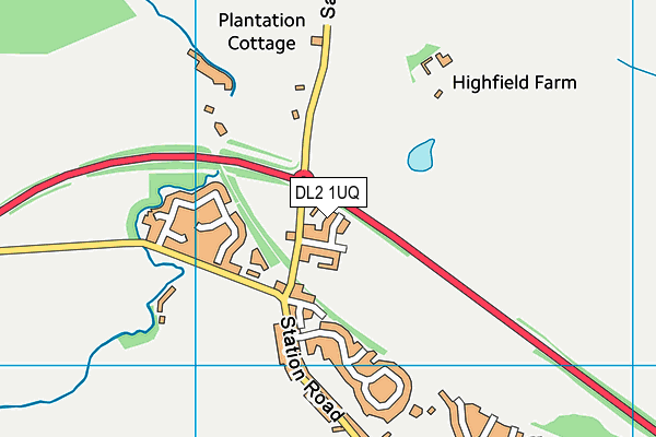 DL2 1UQ map - OS VectorMap District (Ordnance Survey) DL2 1UQ map - OS VectorMap District (Ordnance Survey)