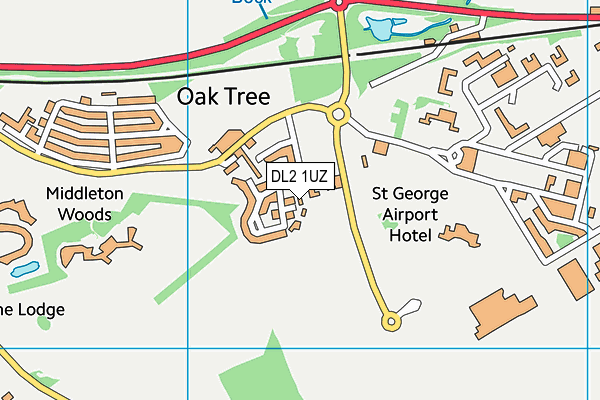 DL2 1UZ map - OS VectorMap District (Ordnance Survey) DL2 1UZ map - OS VectorMap District (Ordnance Survey)