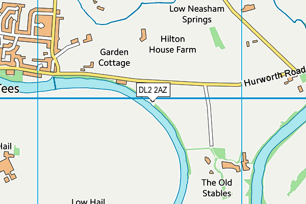 DL2 2AZ map - OS VectorMap District (Ordnance Survey) DL2 2AZ map - OS VectorMap District (Ordnance Survey)