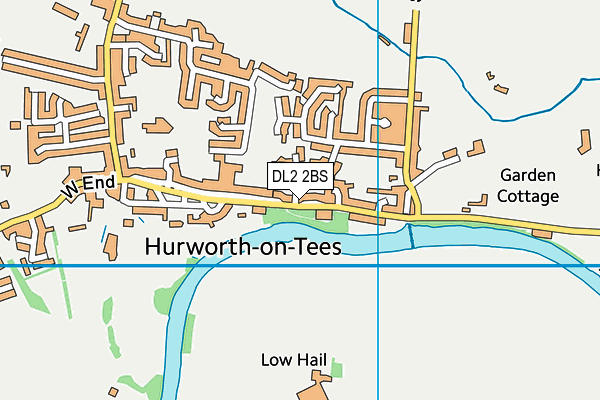 DL2 2BS map - OS VectorMap District (Ordnance Survey) DL2 2BS map - OS VectorMap District (Ordnance Survey)