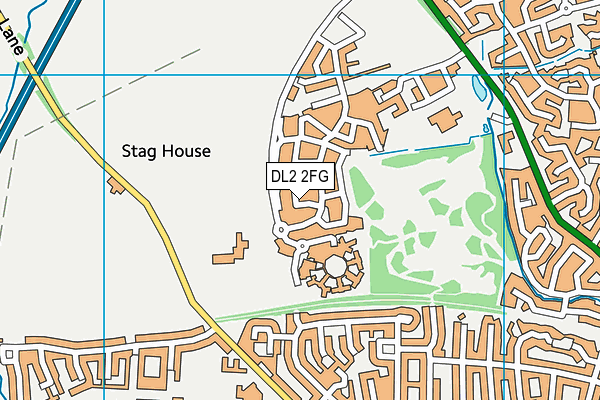 DL2 2FG map - OS VectorMap District (Ordnance Survey) DL2 2FG map - OS VectorMap District (Ordnance Survey)