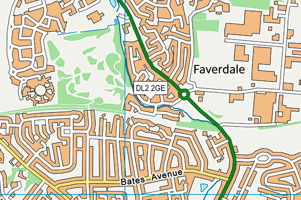DL2 2GE map - OS VectorMap District (Ordnance Survey) DL2 2GE map - OS VectorMap District (Ordnance Survey)