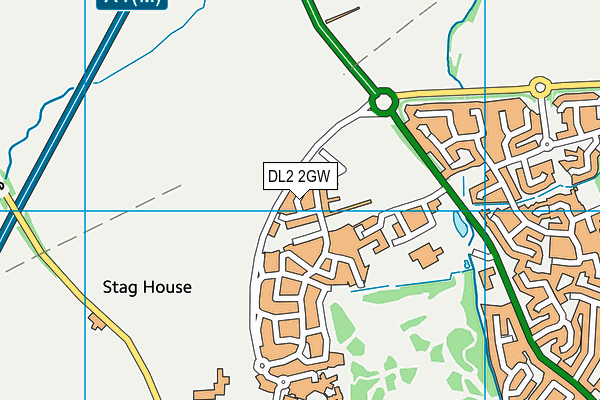 DL2 2GW map - OS VectorMap District (Ordnance Survey) DL2 2GW map - OS VectorMap District (Ordnance Survey)