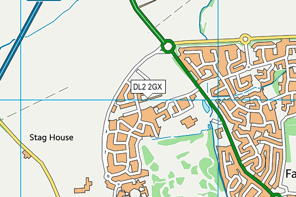 DL2 2GX map - OS VectorMap District (Ordnance Survey) DL2 2GX map - OS VectorMap District (Ordnance Survey)