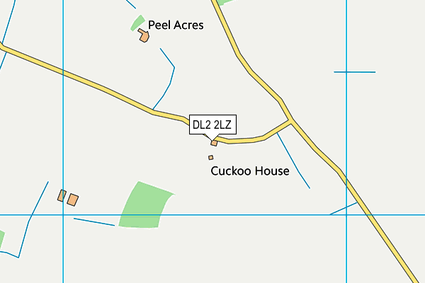 DL2 2LZ map - OS VectorMap District (Ordnance Survey) DL2 2LZ map - OS VectorMap District (Ordnance Survey)